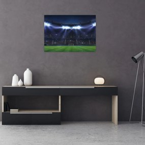 Sklenený obraz - Futbalový štadión (70x50 cm)