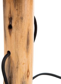 Stolná lampa Norin s rámom z eukalyptového dreva