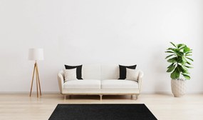 Vopi koberce Kusový koberec Eton čierny 78 štvorec - 180x180 cm