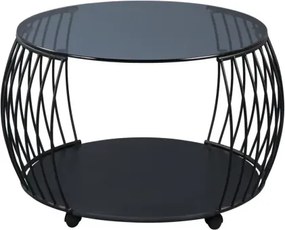 Okrúhly konferenčný stolík Shanghai, čierny/sivý%