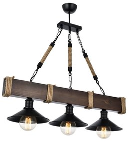 Tmavohnedé závesné svietidlo s kovovým tienidlom Kütük Ceviz – Opviq lights