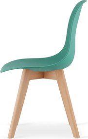 Set dvoch jedálenských stoličiek KITO zelené / naturálne nohy (2 ks)