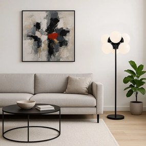 Toolight - Podlahová lampa 6xE27 APP905-6F, čierna-biela, OSW-03204