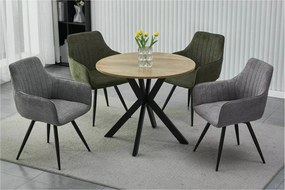 Jedálenský stôl Talia II 90 cm dub prírodný/čierny