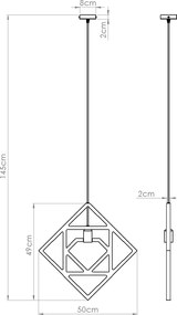 Závesné svietidlo Caro, 1x drevené tienidlo
