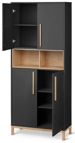 Vysoká skrinka do kúpeľne »Eklund«, antracitová