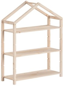 Detská knižnica z borovicového dreva v prírodnej farbe 111x141x40 cm Dallas – Vipack