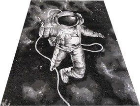 Koberec Soho 11 Kozmonaut - sivý / čierny