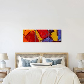 Obraz abstrakcie (s hodinami) (90x30 cm)