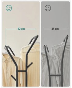 Mobilný stojanový vešiak LINEA čierny