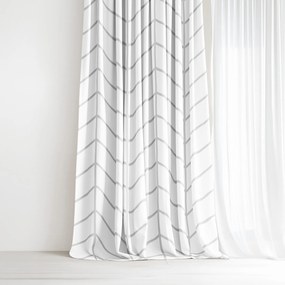 Goldea bavlnený záves - cikcak na bielom 280x150 cm