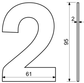 Domové číslo "2", RN.95L, čierna
