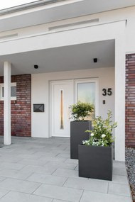 Kvetináč BLOCK, sklolaminát, 50x50x50 cm, antracit