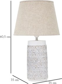 Béžová stolová lampa s textilným tienidlom (výška 60,5 cm) Nairobi – Mauro Ferretti