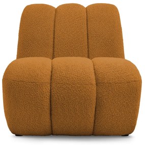 Kreslo z textílie buklé v horčicovej farbe Janissaire – Bobochic Paris