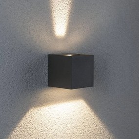 Paulmann Cybo vonkajšie LED svietidlo, 8x8cm, sivá