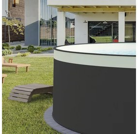 Bazén s oceľovou stenou Planet Pool samotný bazén 350 x 90 cm bez príslušenstva antracit/pieskový