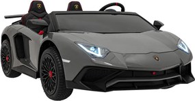 Detské elektrické autíčko Lamborghini Aventador SV 24 V sivé