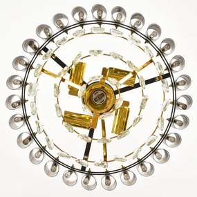 Brilagi - Prisadený luster ECLIPSE 5xE14/10W/230V pr. 38 cm čierna/zlatá