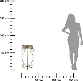STOJAN NA KVETINÁČ FIORINA 63X33,5 CM ZLATÁ