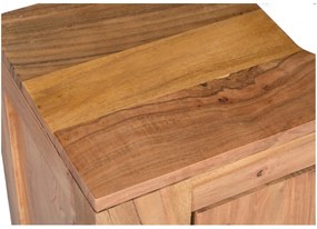 furniture-nabytek.cz - Masívna kúpeľňová skrinka Auckland z akáciového dreva, lakovaná, hnedá – 67×30×61 cm