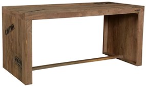 furniture-nabytek.cz - Masívny písací stôl Hankey z mangového dreva, rustikálny matný lak, prírodný – 160×70×75 cm