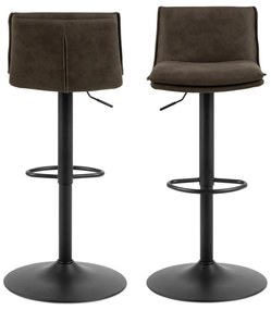 Tmavohnedé barové stoličky v súprave 2 ks 107 cm Flynn – Actona