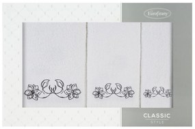 FROTÉ UTERÁK LILA SADA 1KS 30X50 CM, 1KS 50X90 CM, 1KS 70X140 CM BIELA