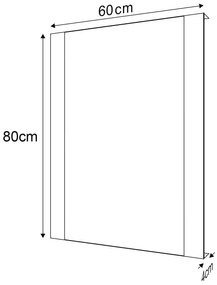 Sapho, DURANGO zrkadlo s LED osvetlením 60x80cm, bezdotykový sensor, DG060