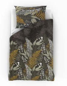 Kvalitex Saténové PREDĹŽENÉ obliečky PAPRADIE Luxory Collection Bavlna Satén, 140/200, 70/90 cm
