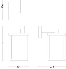 Philips - Vonkajšie nástenné svietidlo BELLINI 1xE27/25W/230V IP44