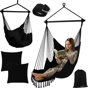 Závesné BOHO brazílske kreslo 2v1 s vankúšmi