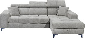 XXXLutz ROHOVÁ SEDAČKA, textil, svetlosivá MID.YOU - Sedačky - 002220047405