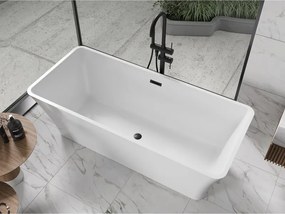 Mexen Tonia, voľne stojaca vaňa 170 x 75 cm, biela, čierny matný prepad, 52171707500-70