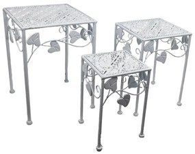 Kovový stolík, sada 3 ks K3371
