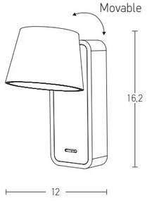 Zambelis H61 - LED Nástenná lampa LED/7W/230V hnedá