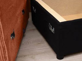 AKCIA Terakotová rohová pohovka SMART COSARO, obojstranná + 2 vankúšiky ZADARMO II. akosť