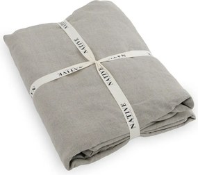 Svetlosivé/taupe ľanové obliečky na jednolôžko 135x200 cm Natural – Native Natural