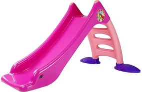 Dorex Detská záhradná šmykľavka s 3-stupňovým rebríkom ružová 130 cm
