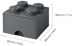 Detský tmavosivý úložný box so zásuvkou LEGO®