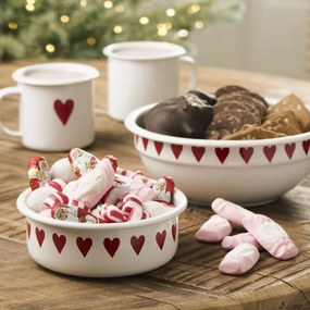 Ib Laursen Smaltovaná miska Hearts Ø 14 cm