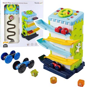 LEAN Toys Posúvajte sa po vzdelávacej dráhe s autíčkami so zvukmi svetelného triediča