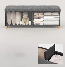 Taburet Engl s úložným prostorem šedý