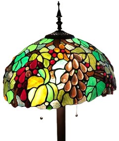 Tiffany svietidlo stojace Chain Oval WINE Ø42*160