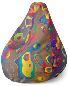 Sablio Sedací vak Pear Farebné škvrny - 70 x 95 x 15 cm