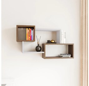 Nástenná polica AYDER 51x90 cm hnedá/biela