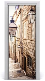 Fototapeta samolepiace dvere ulice staré mesto 75x205 cm
