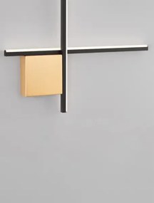 Dizajnové nástenné svietidlo Cross 50 zlatá