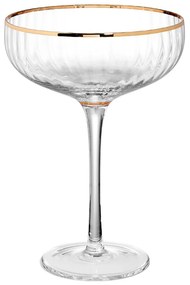 GOLDEN TWENTIES Pohár na šampanské so zlatým okrajom 400 ml