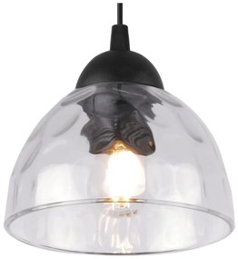 Závesné svietidlo Venice, 4x číre sklenené tienidlo